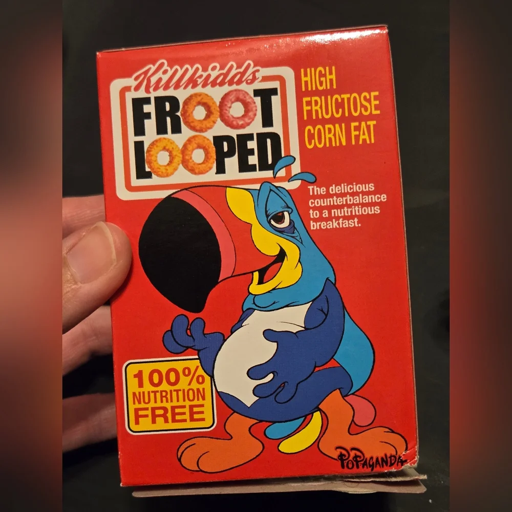 Poplife Froot Looped Toucan Collectible Figure By Ron English Cereal Killers